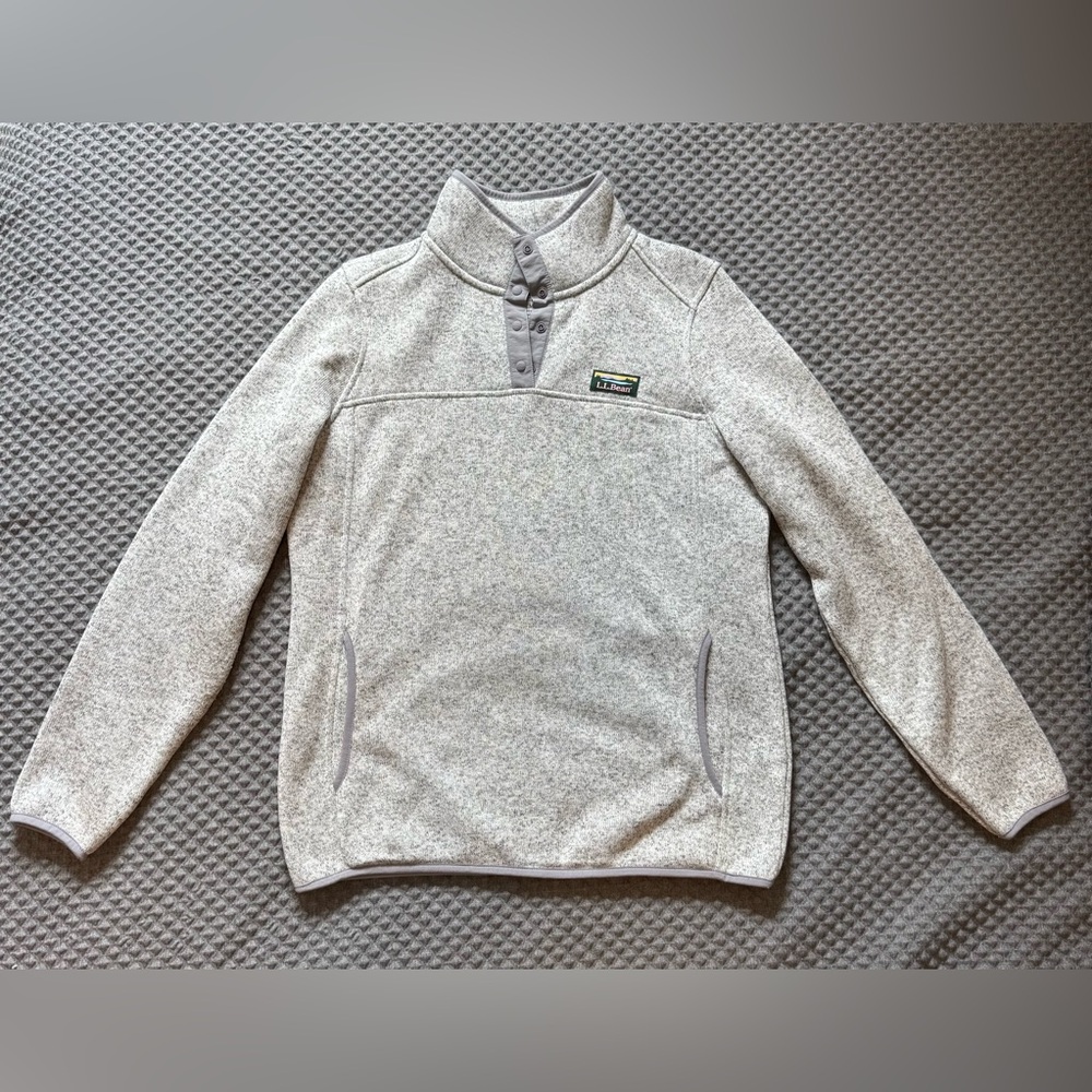 L.L. Bean Heather Gray Women's Sweater Fleece
